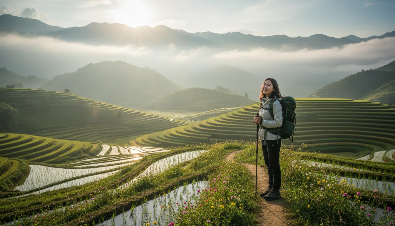 안개와 햇살이 교차하는 신비로운 풍경의 매력